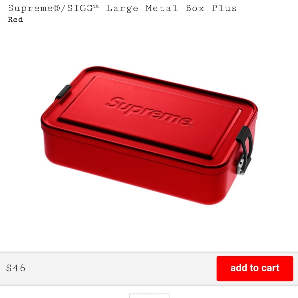 Large supreme metal sigg box
